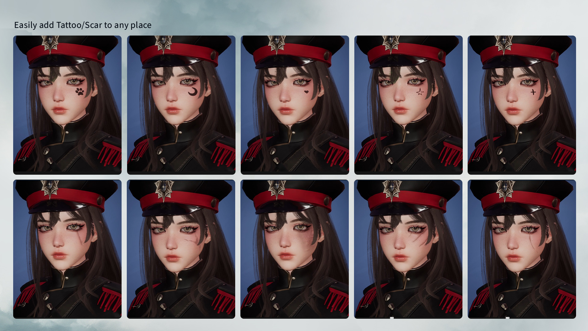 Commander Male and Female Shikikan Officer  - Game Ready Low-poly 3D model_13