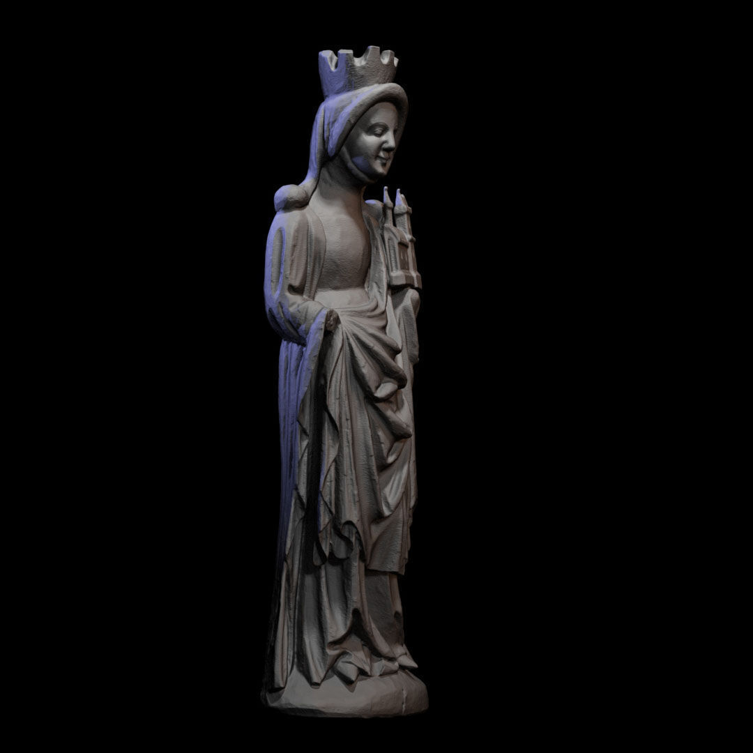 Wooden sculpture 034 3D print model_5