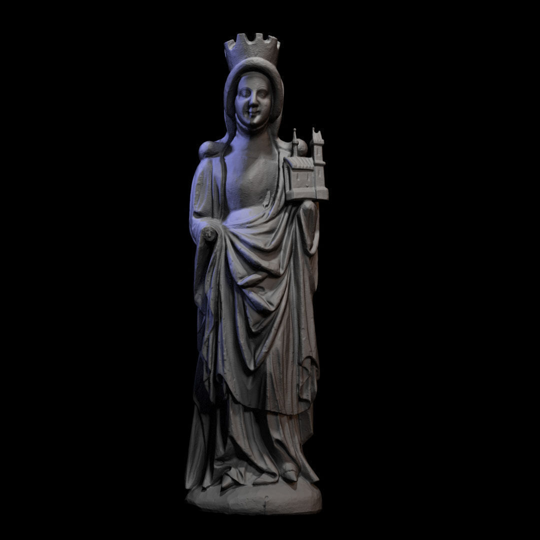 Wooden sculpture 034 3D print model_2
