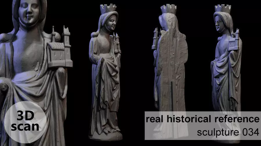 Wooden sculpture 034 3D print model_0