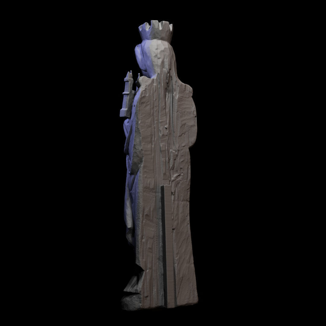 Wooden sculpture 034 3D print model_4