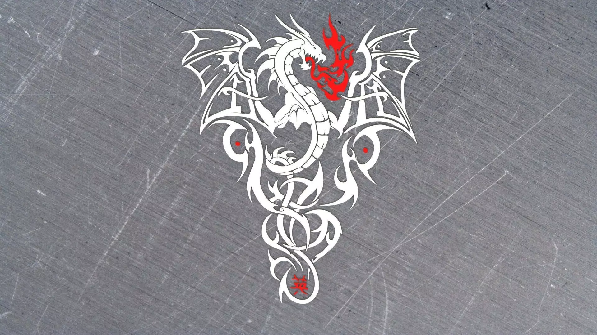 Tribal Dragon for laser cutting Low-poly 3D model