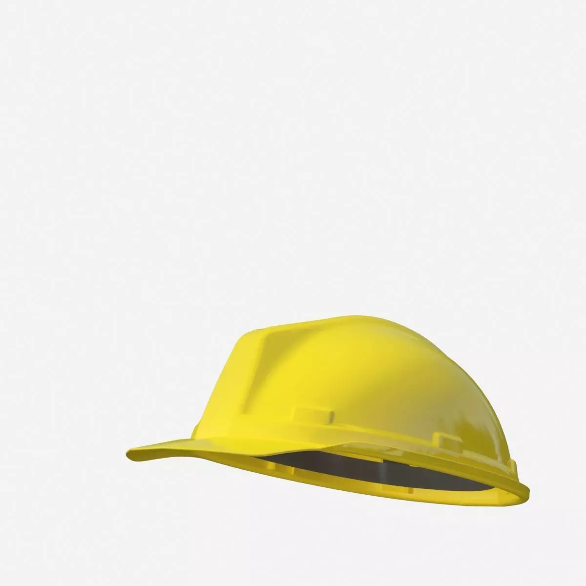 Worker Engineer Helmet Low-poly 3D model_0