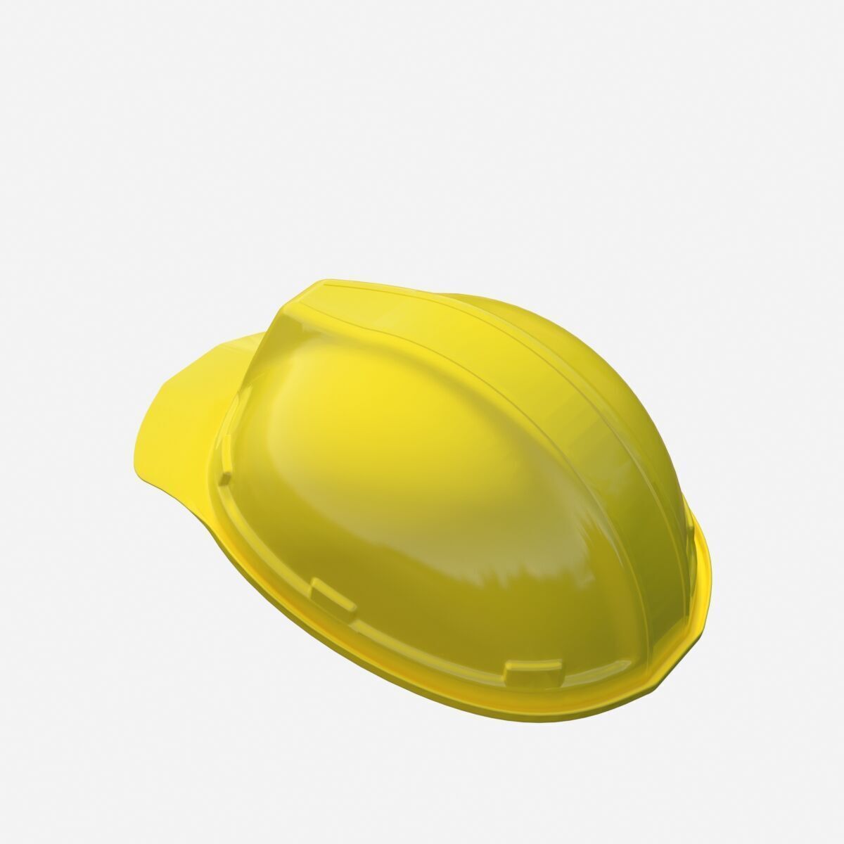 Worker Engineer Helmet Low-poly 3D model_2