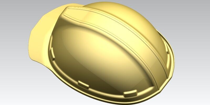 Worker Engineer Helmet Low-poly 3D model_10