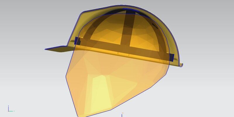 Worker Engineer Helmet Low-poly 3D model_8