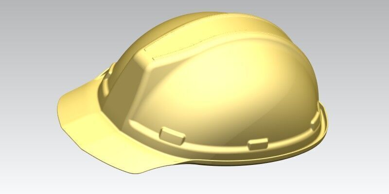 Worker Engineer Helmet Low-poly 3D model_12