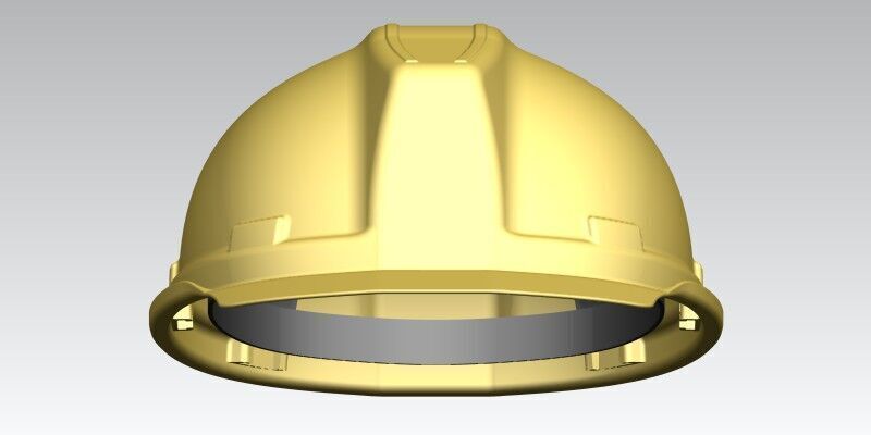 Worker Engineer Helmet Low-poly 3D model_9