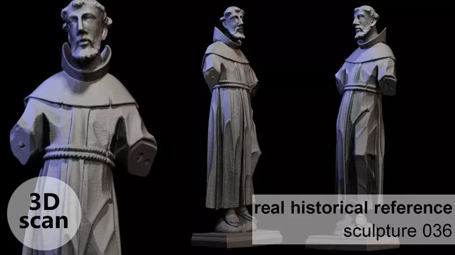 Wooden sculpture 036 3D print model_0