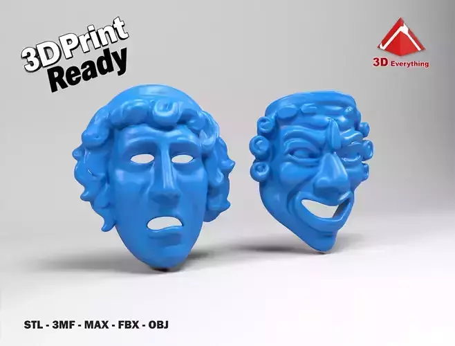 Greek masks 2 3D print model