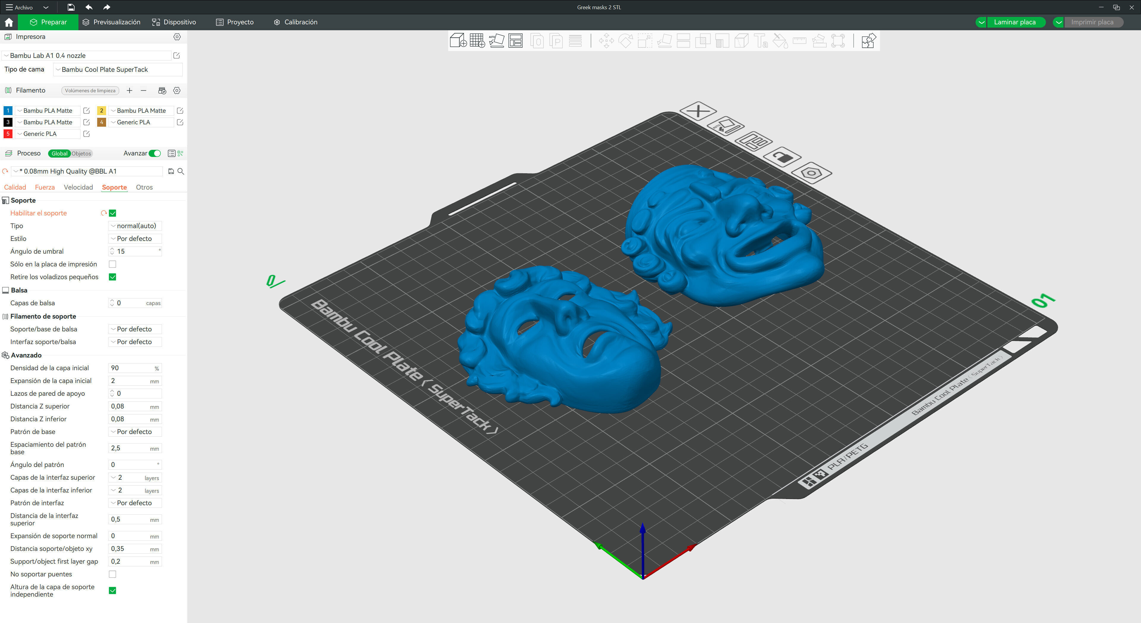 Greek masks 2 3D print model_10