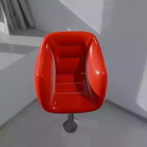 red chair architectural  Low-poly 3D model