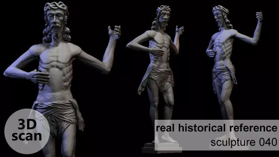 Wooden sculpture 040 3D print model