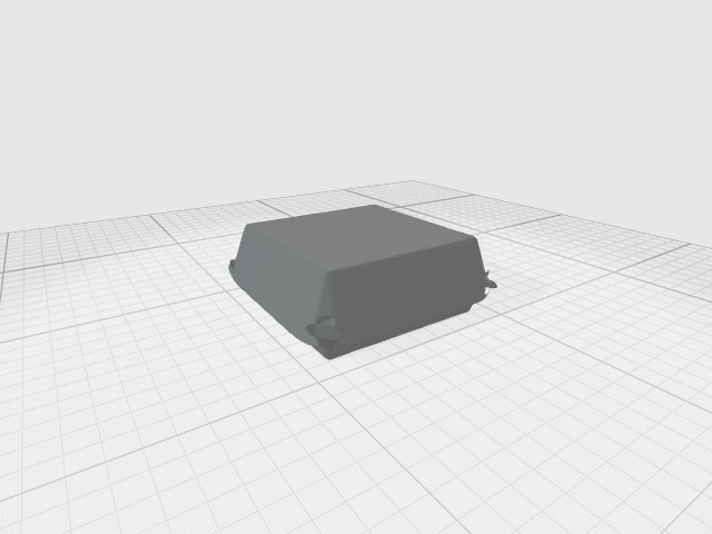 Burger Box Disposable Box Low-poly 3D model_2