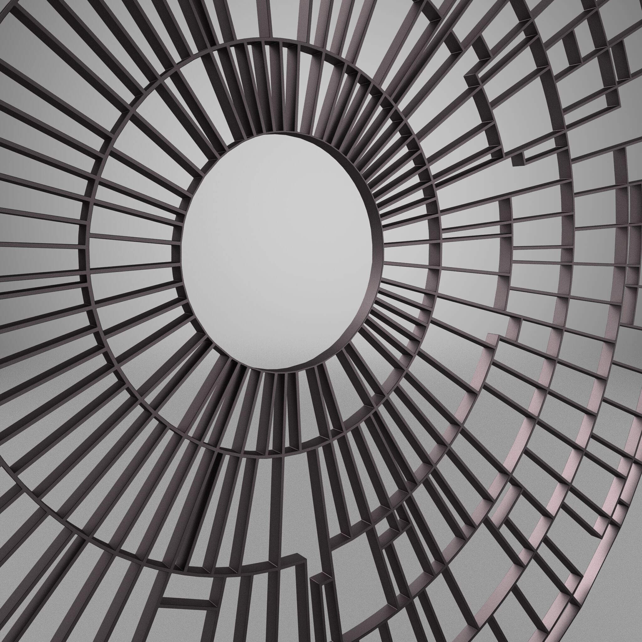 Set of 3 tree grilles grates - high poly 3D model_9