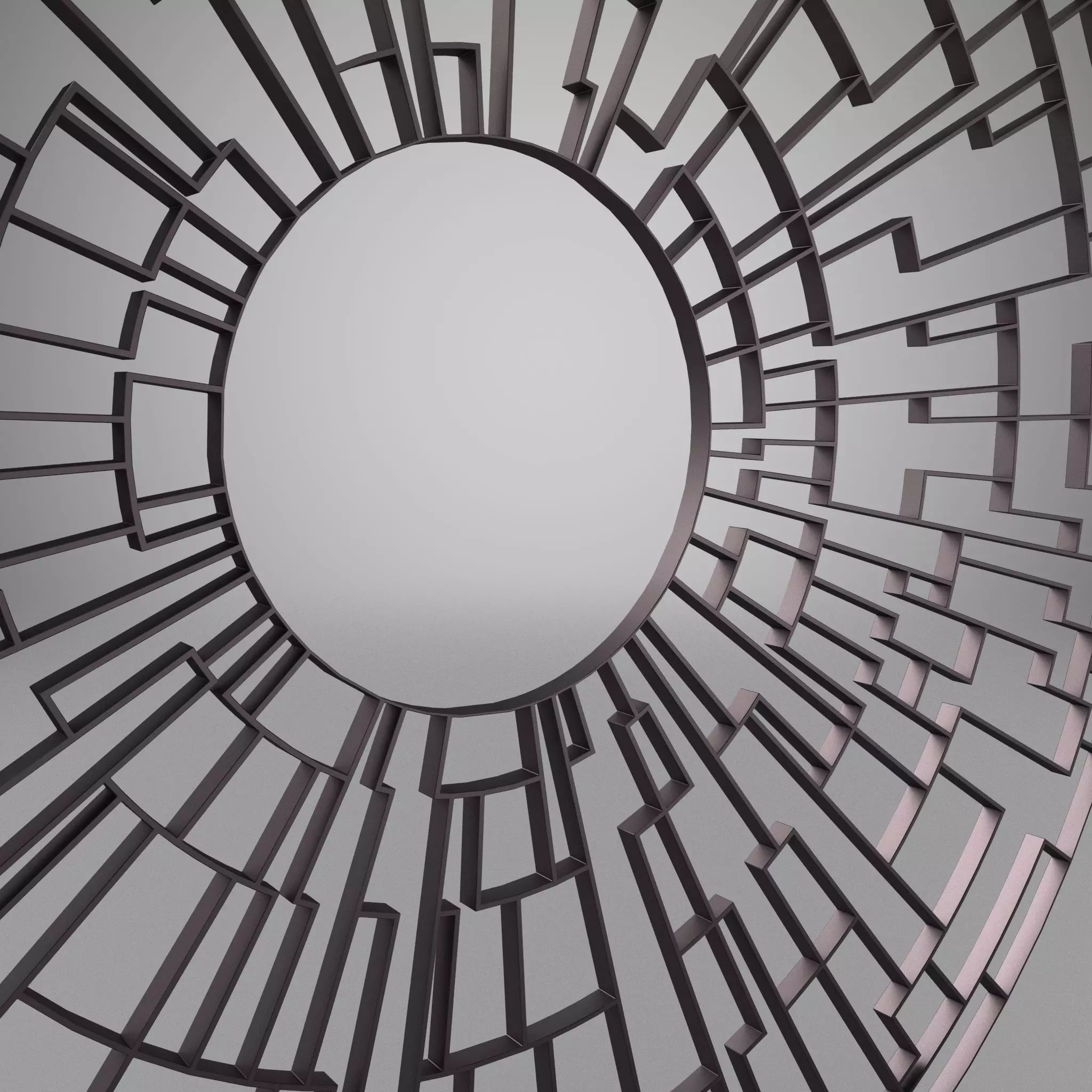 Set of 3 tree grilles grates - high poly 3D model_0