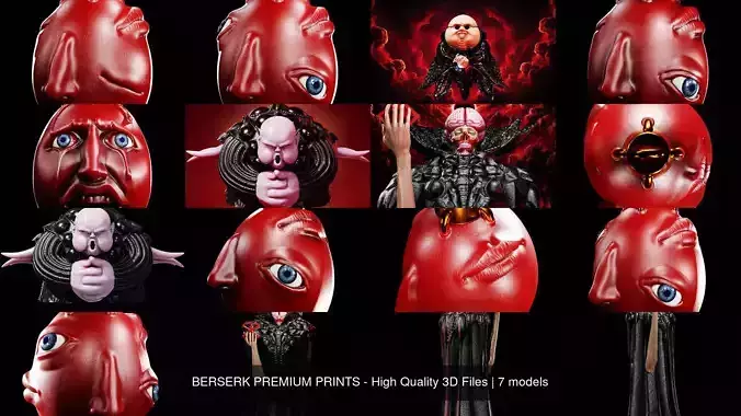BERSERK PREMIUM PRINTS - High Quality 3D Files 3D Model Collection