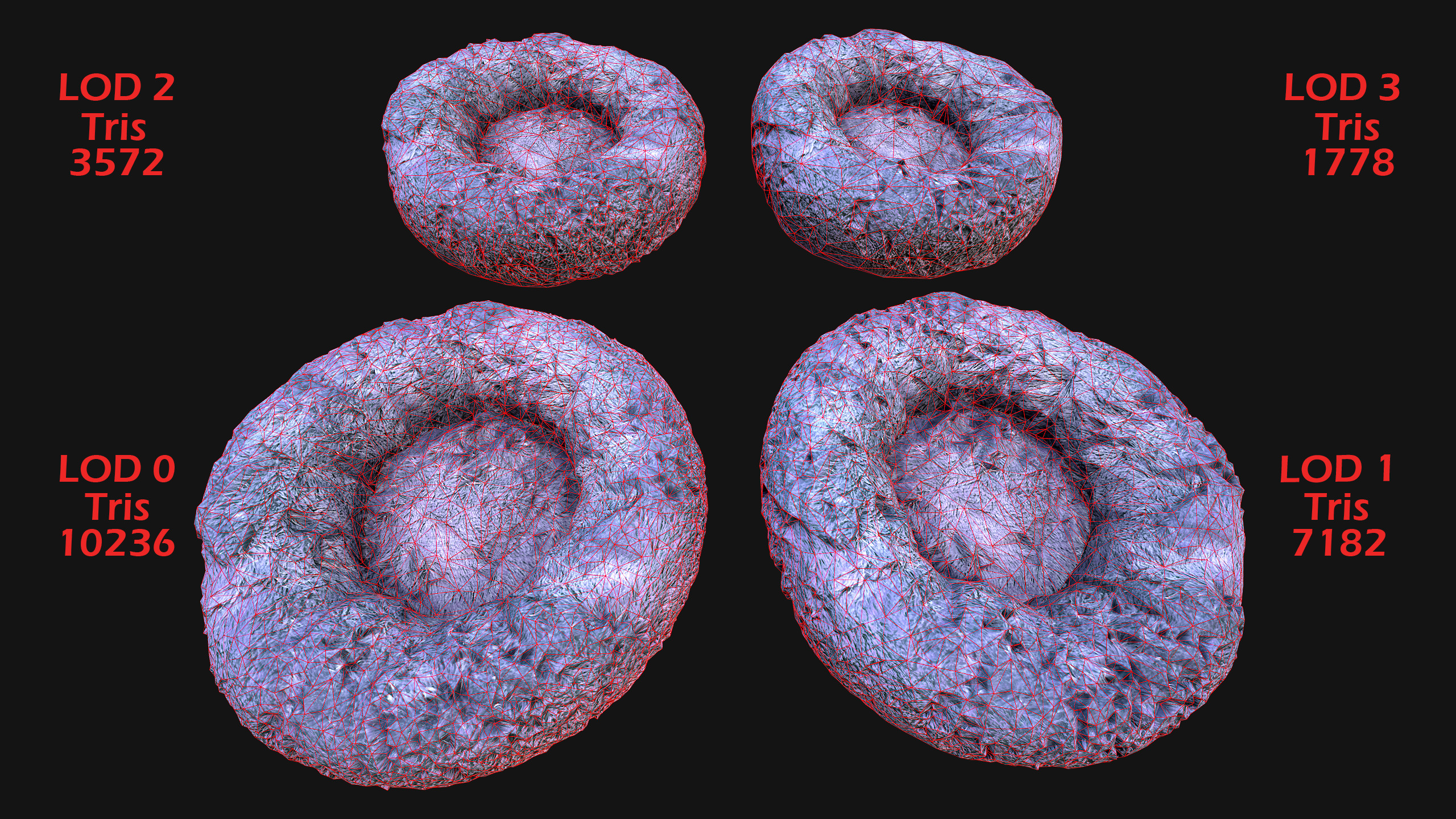 Bed for Animals Dog Cat Rodent Hamster Rat Pet Pack Low-poly 3D model_8