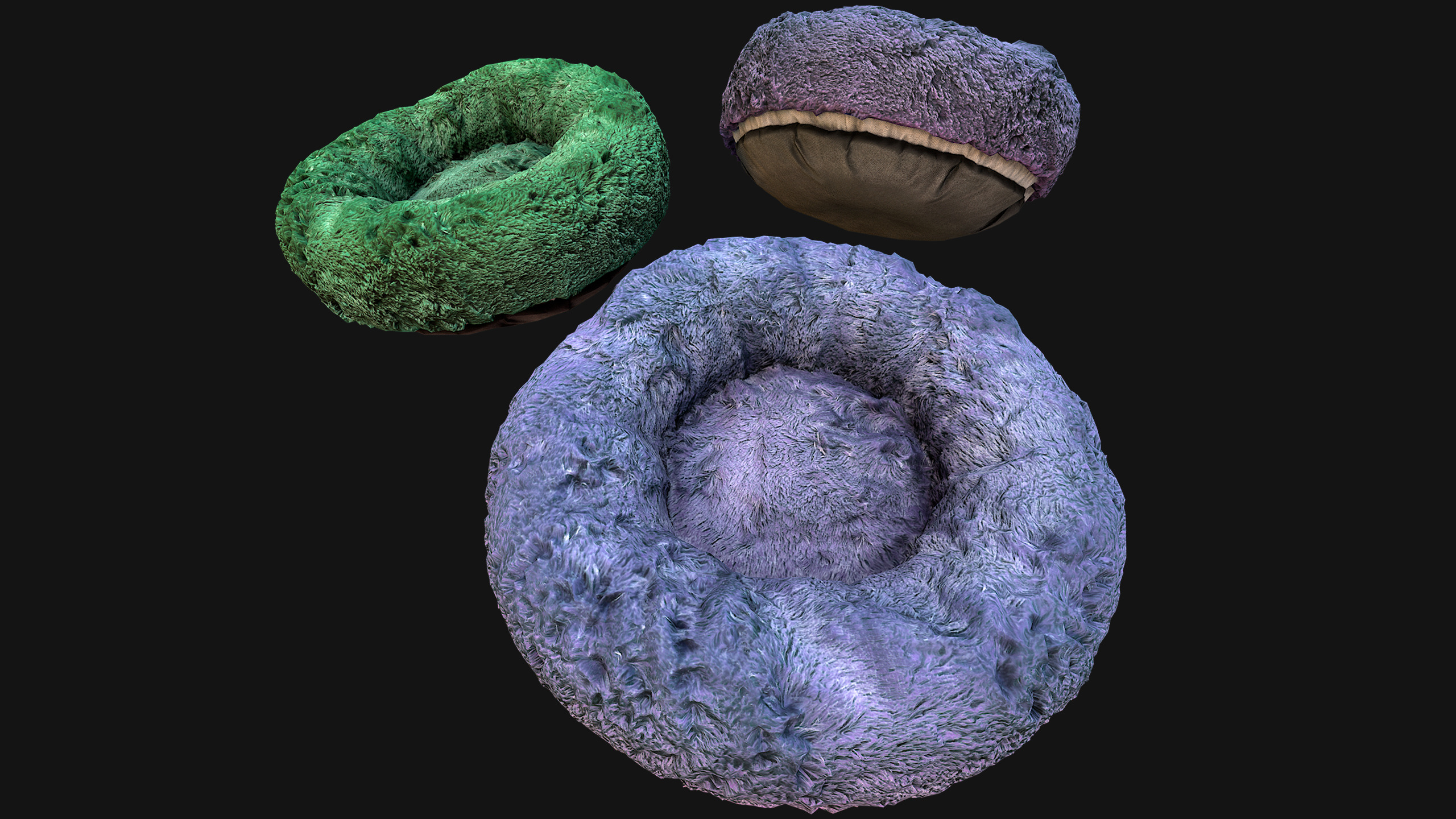 Bed for Animals Dog Cat Rodent Hamster Rat Pet Pack Low-poly 3D model_9