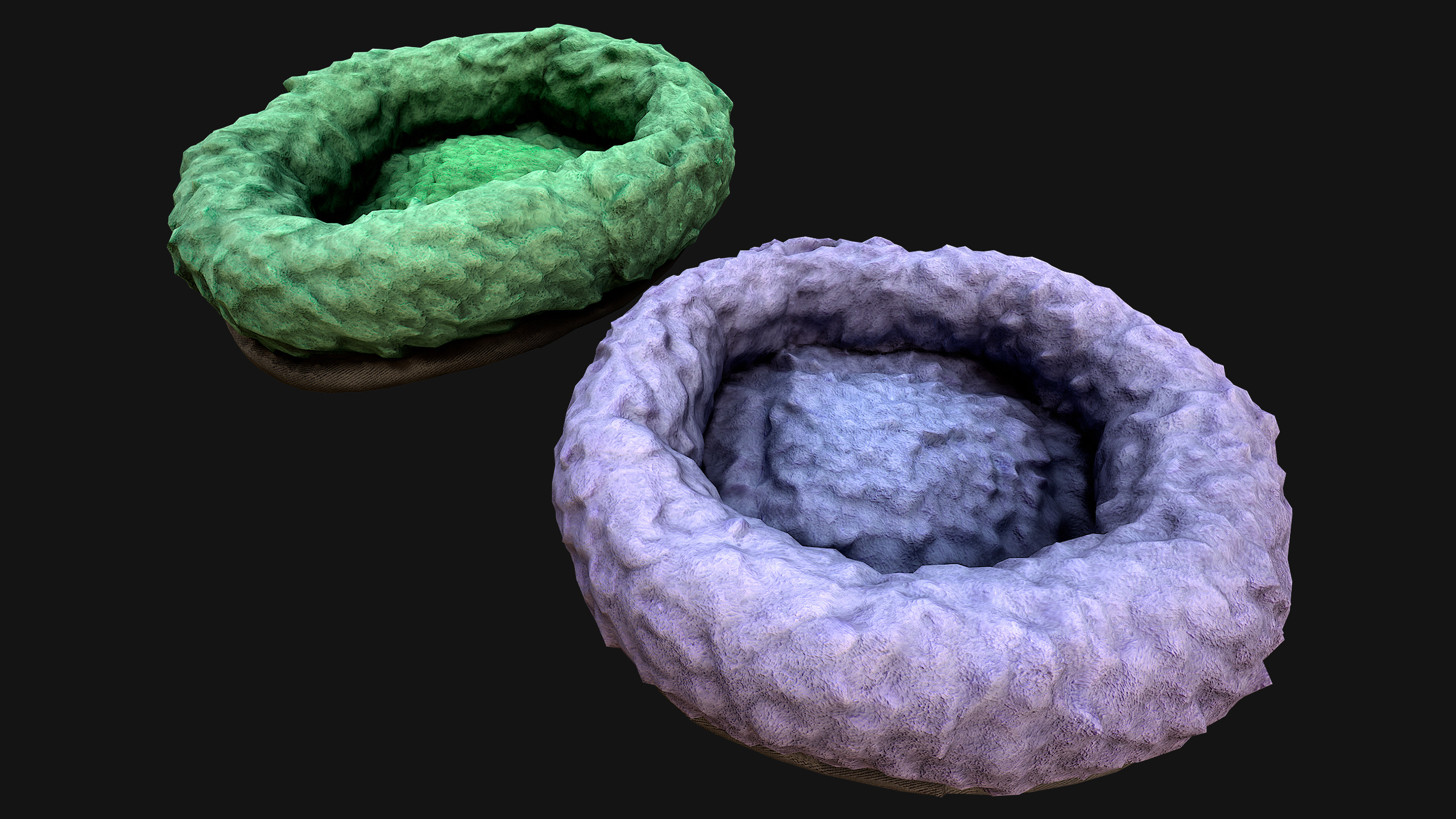 Bed for Animals Dog Cat Rodent Hamster Rat Pet Pack Low-poly 3D model_11