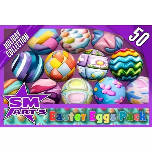 Easter Eggs Texture Pack - Stylized 50 Materials