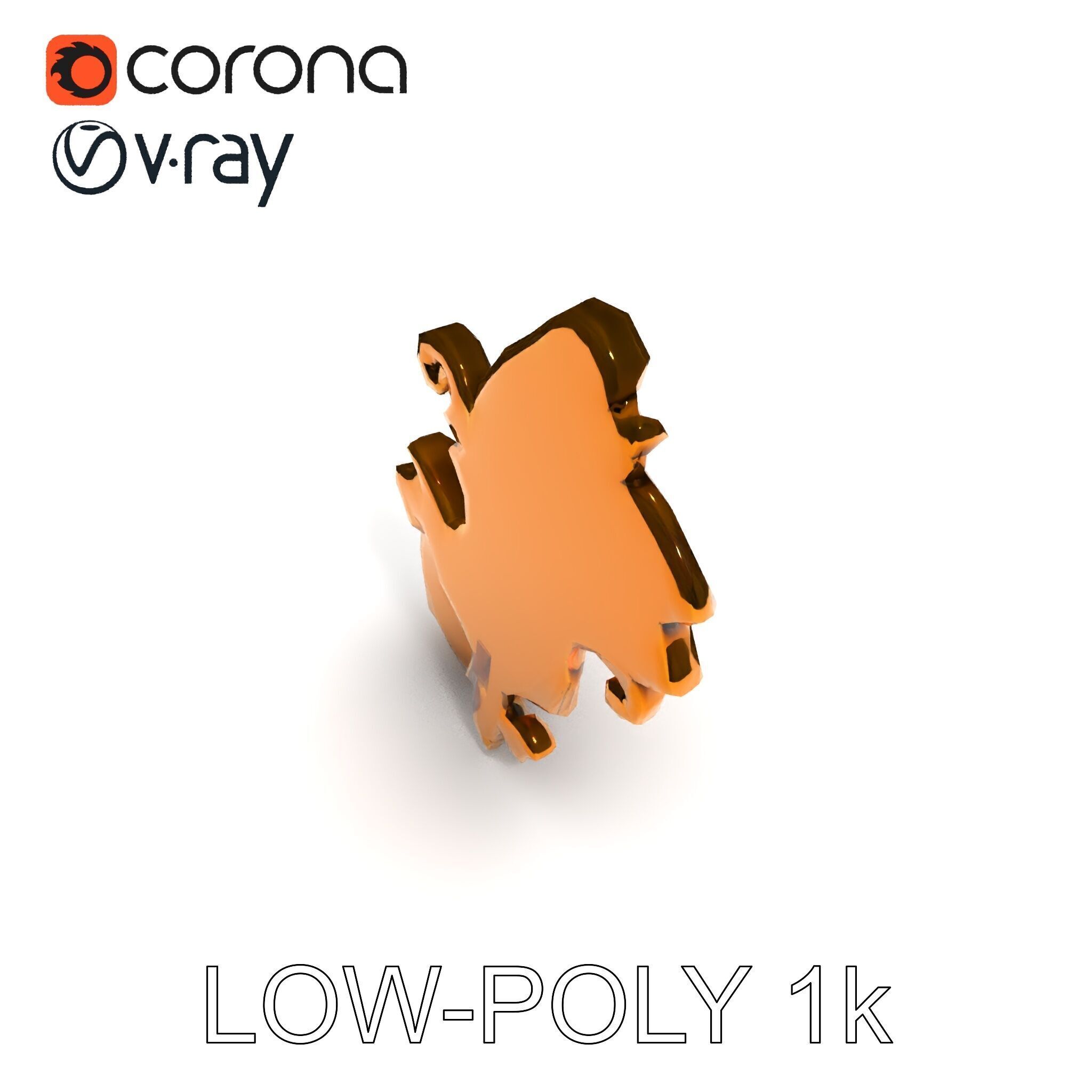 Ornate Door Knocker Model Pack Low-poly 3D model_7