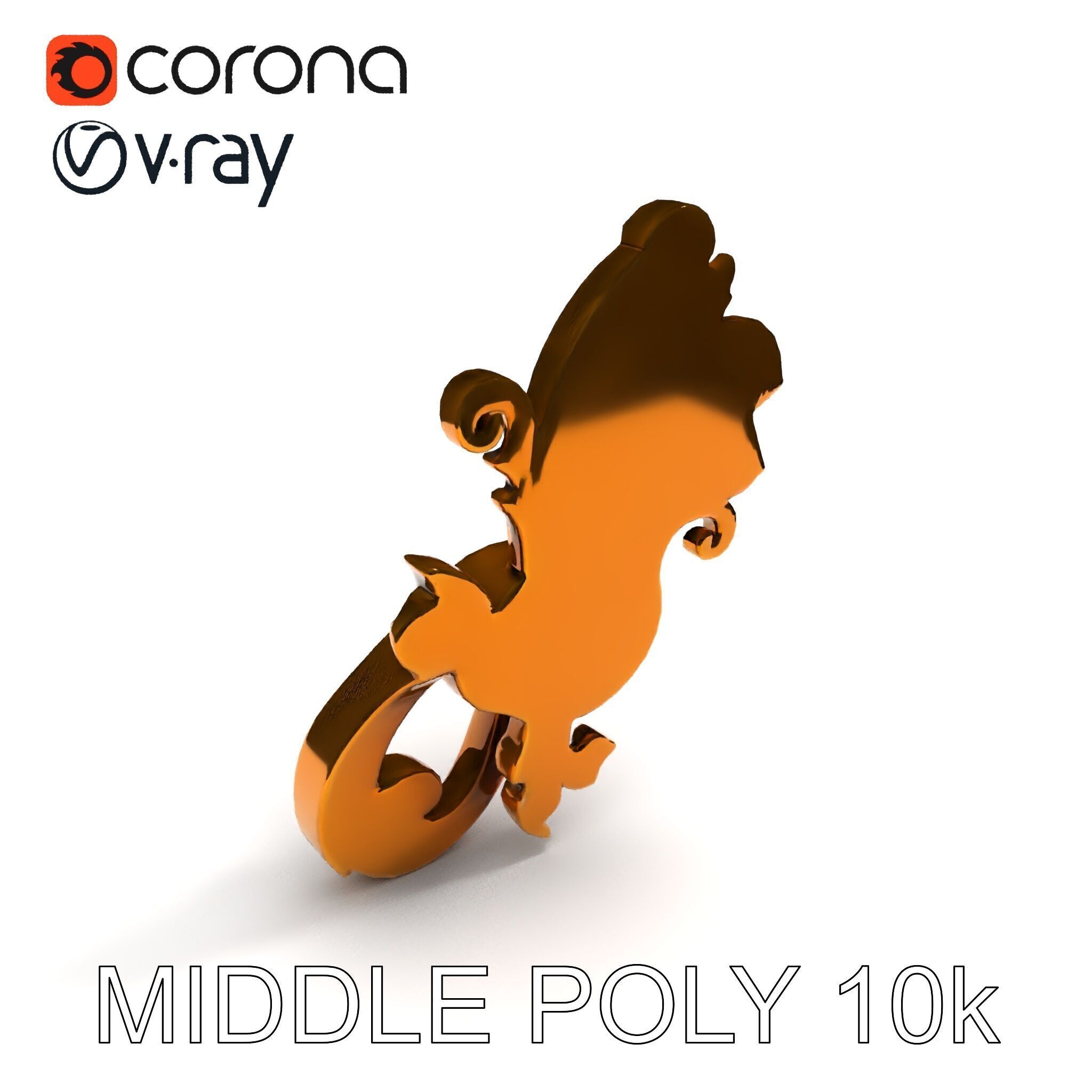 Ornate Door Knocker Model Pack Low-poly 3D model_32