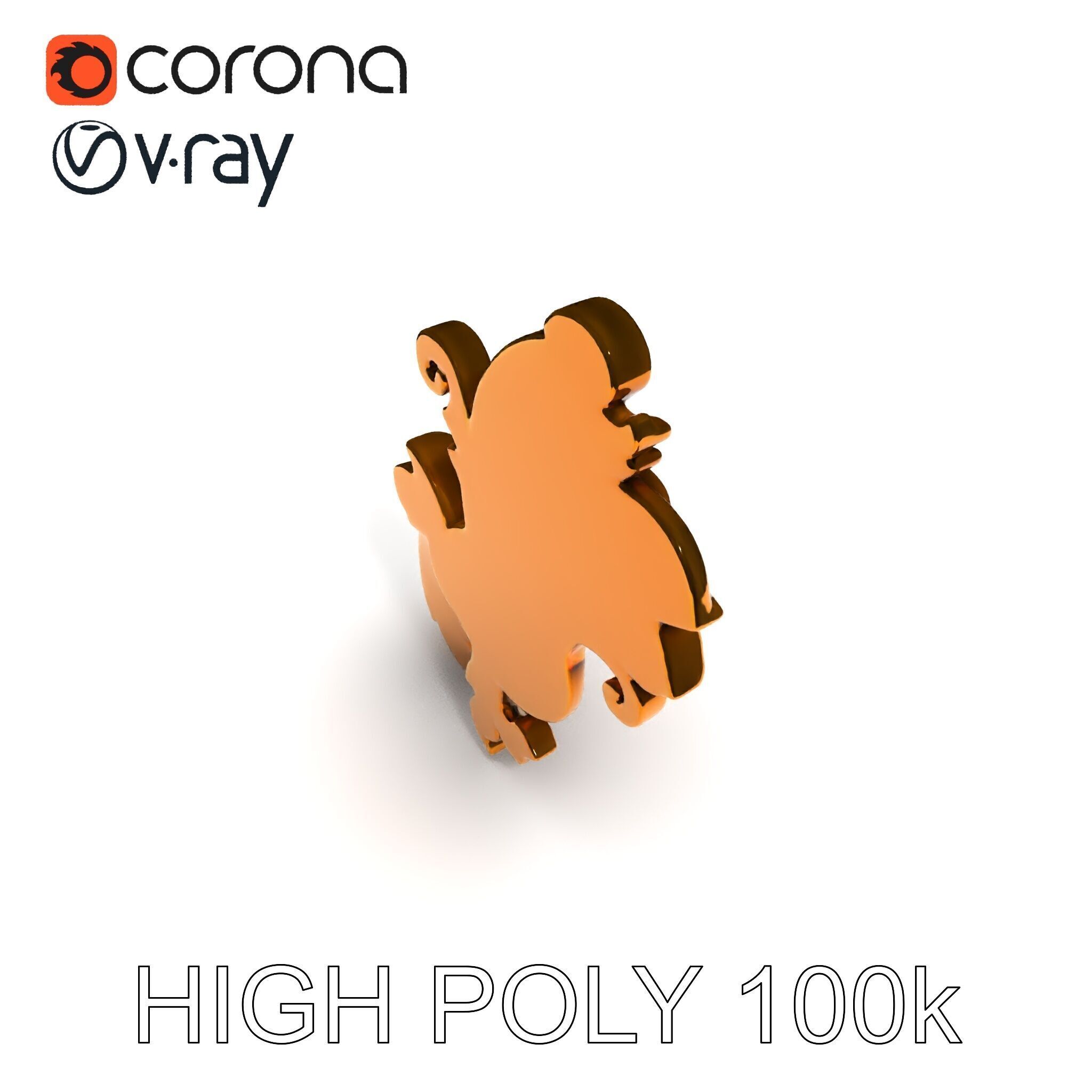 Ornate Door Knocker Model Pack Low-poly 3D model_34