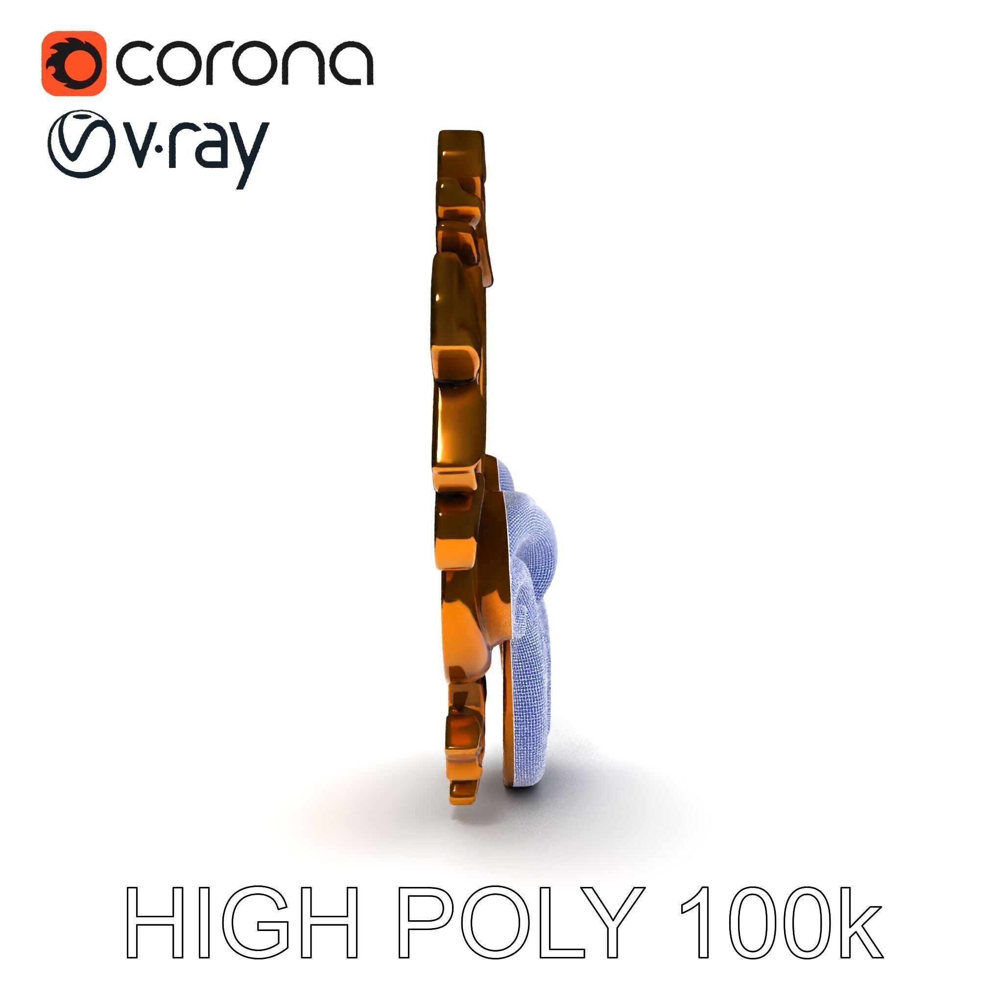 Ornate Door Knocker Model Pack Low-poly 3D model_19