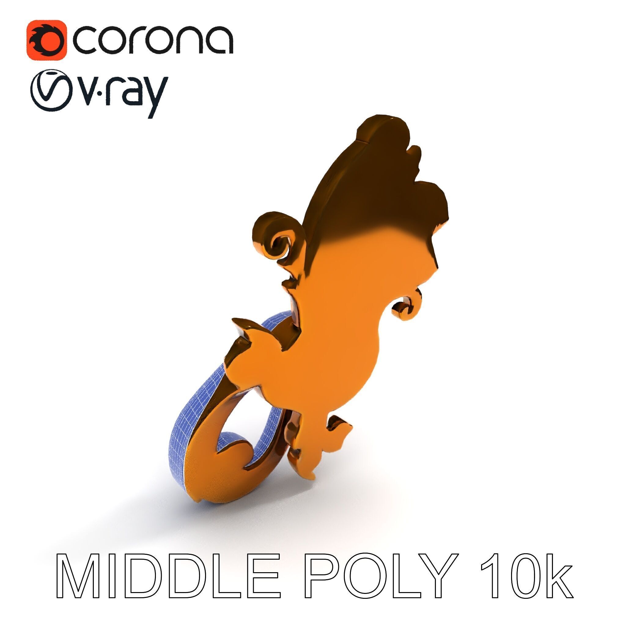 Ornate Door Knocker Model Pack Low-poly 3D model_27