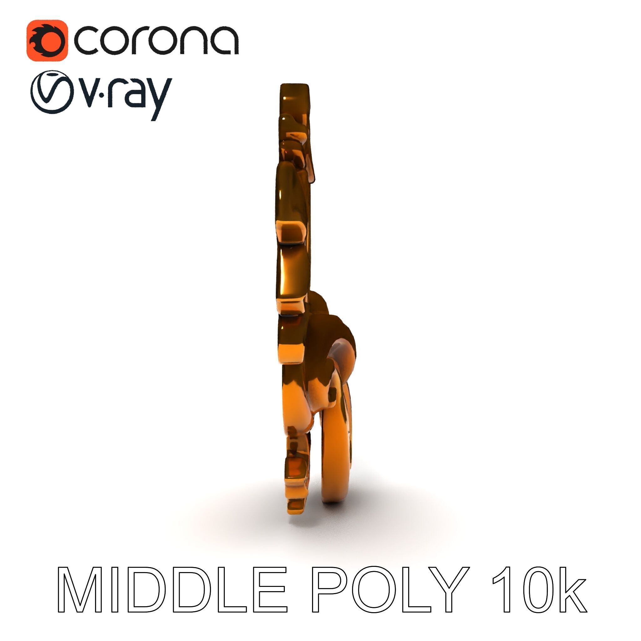 Ornate Door Knocker Model Pack Low-poly 3D model_30