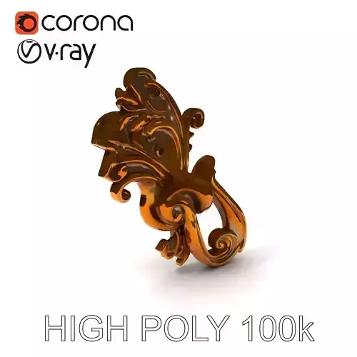 Ornate Door Knocker Model Pack Low-poly 3D model