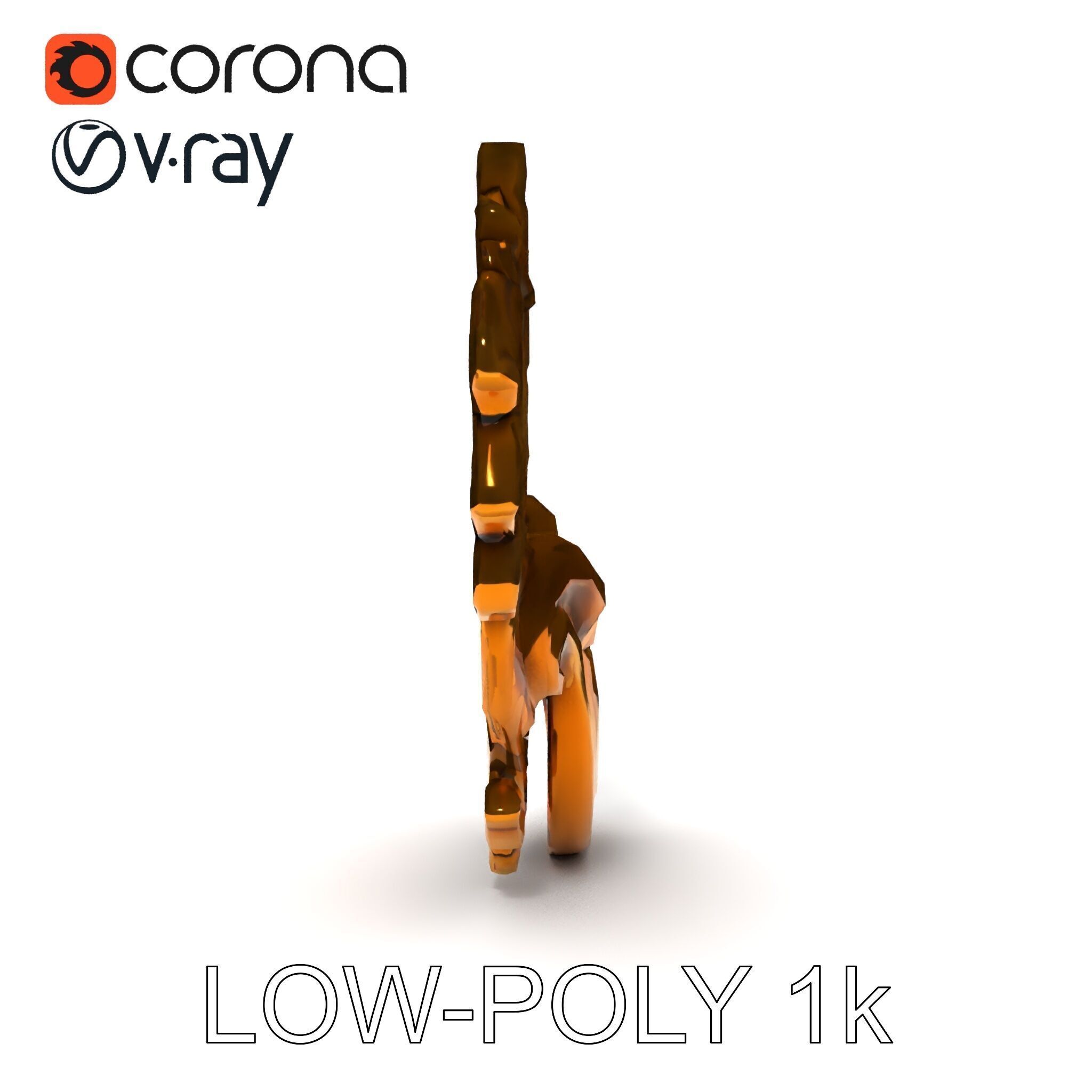 Ornate Door Knocker Model Pack Low-poly 3D model_15