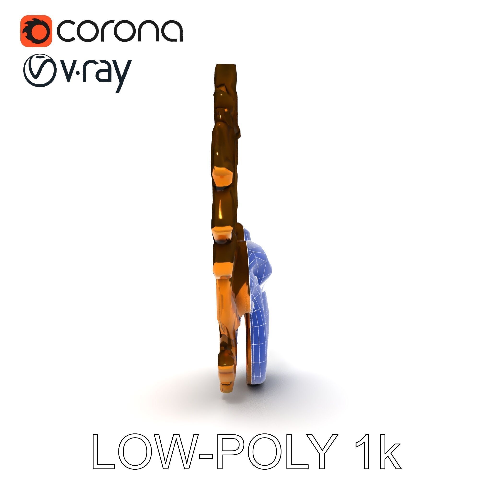 Ornate Door Knocker Model Pack Low-poly 3D model_23