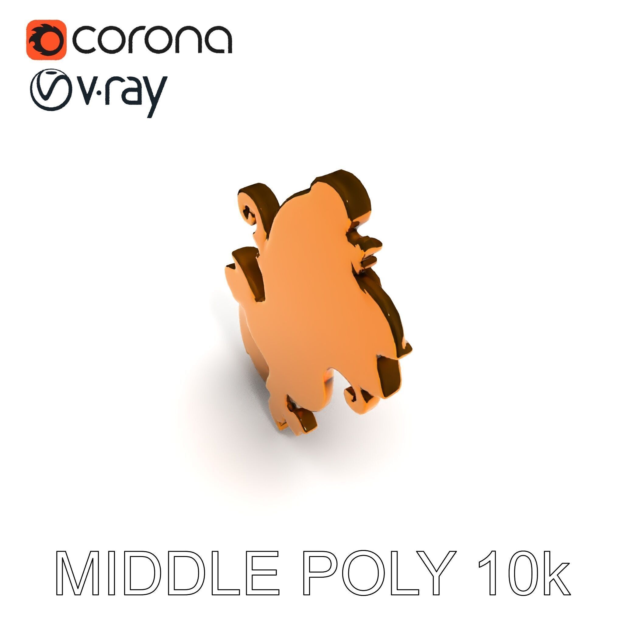 Ornate Door Knocker Model Pack Low-poly 3D model_9