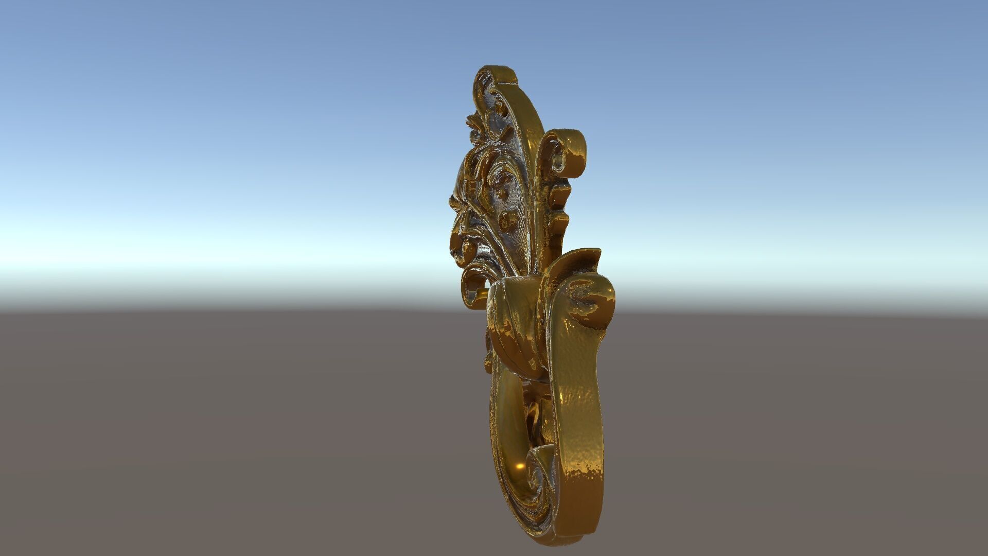 Ornate Door Knocker Model Pack Low-poly 3D model_6