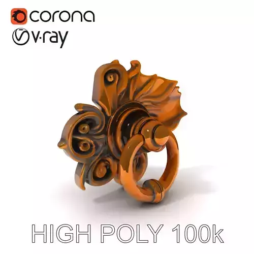 Antique Door Knocker Model Pack Low-poly 3D model