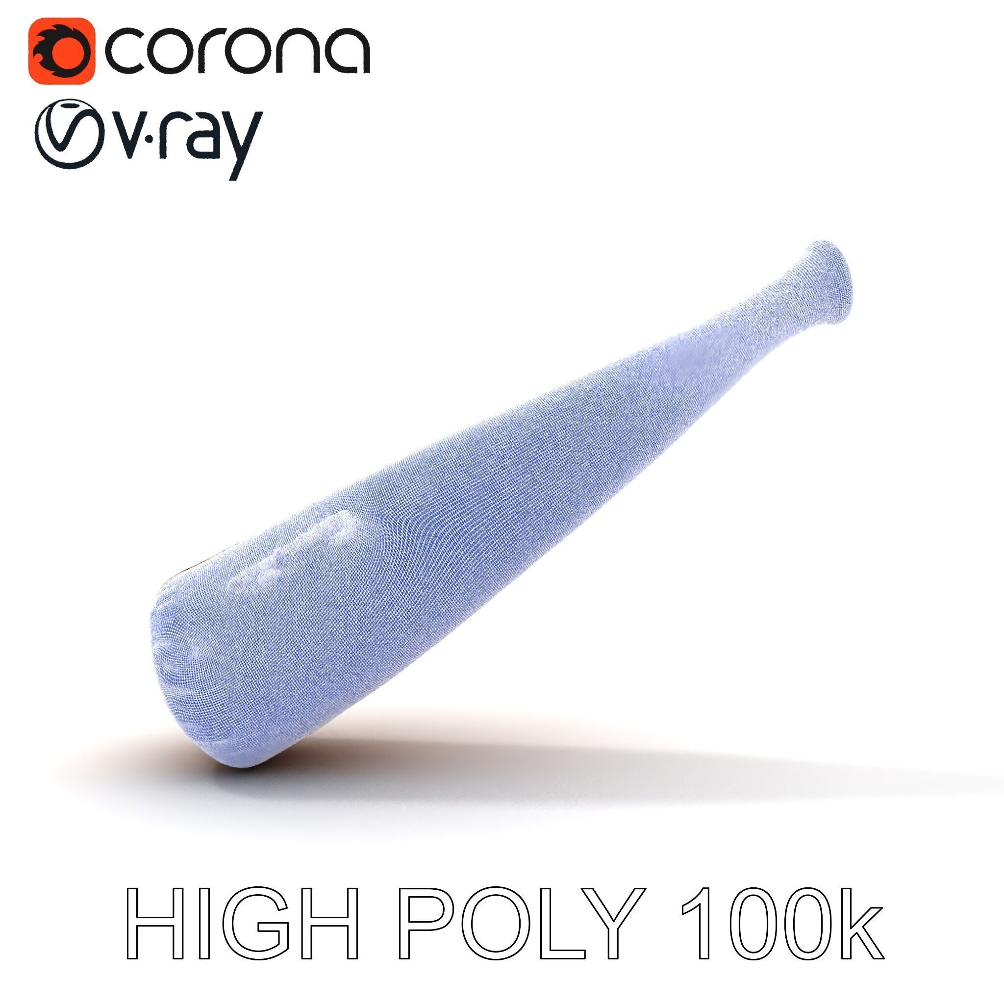 Baseball Bat D Model Pack for Games and Animation Low-poly 3D model_8