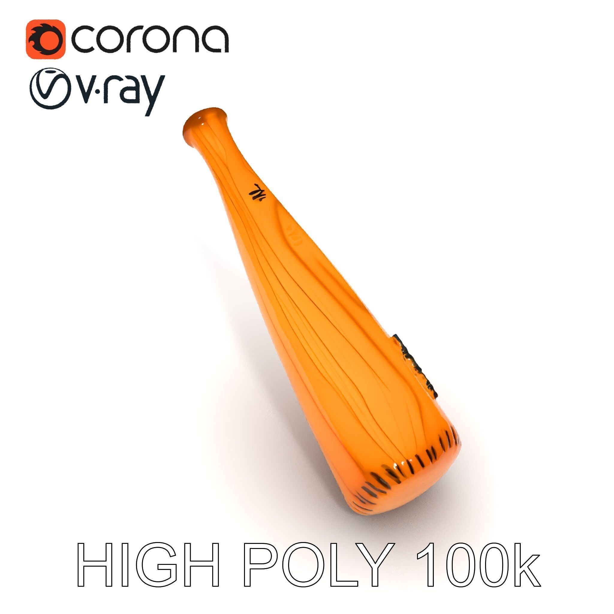 Baseball Bat D Model Pack for Games and Animation Low-poly 3D model_31