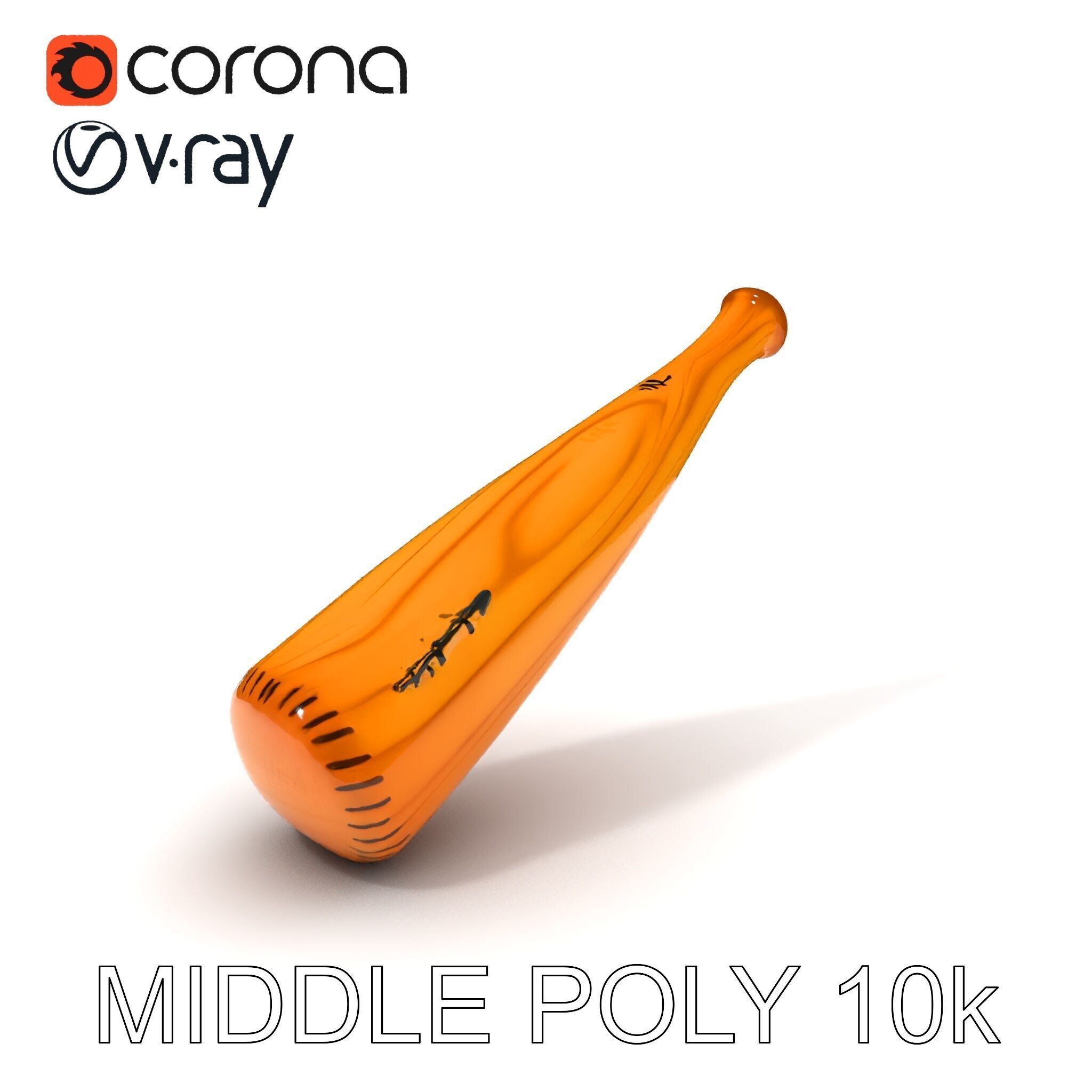 Baseball Bat D Model Pack for Games and Animation Low-poly 3D model_11