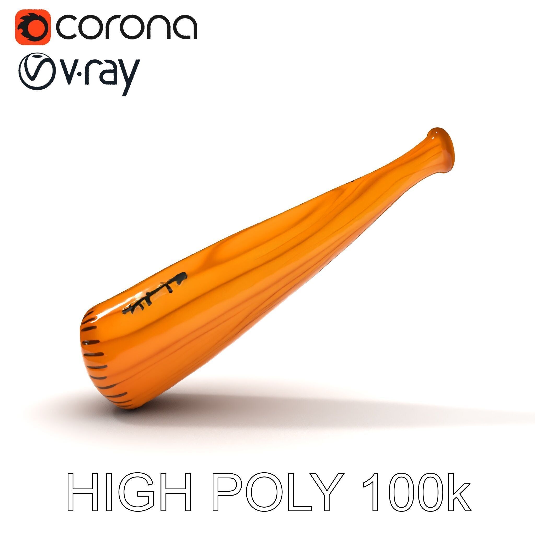 Baseball Bat D Model Pack for Games and Animation Low-poly 3D model_18