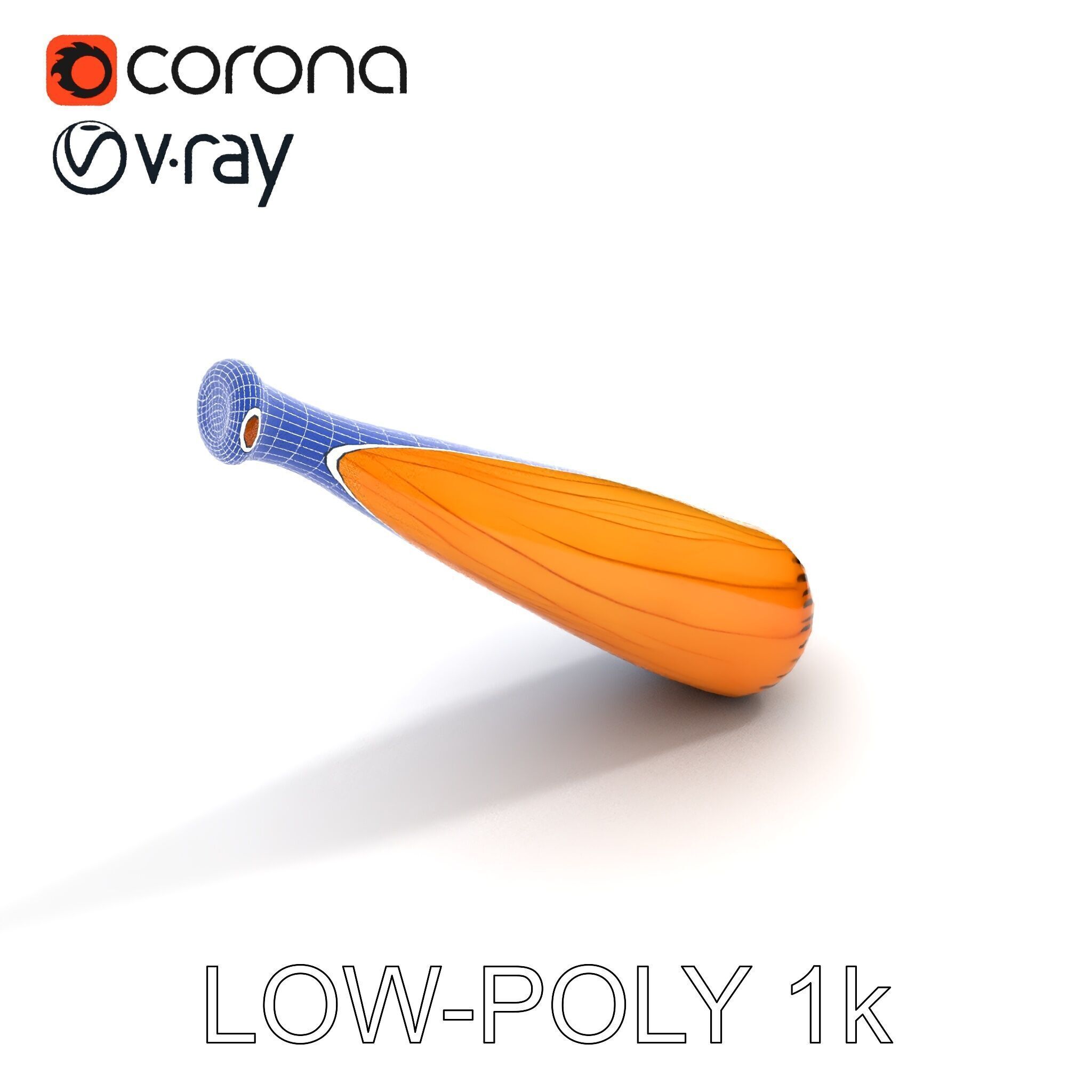 Baseball Bat D Model Pack for Games and Animation Low-poly 3D model_12