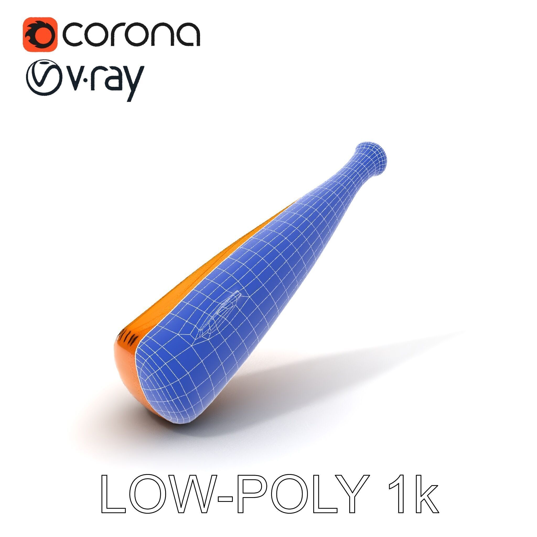 Baseball Bat D Model Pack for Games and Animation Low-poly 3D model_33