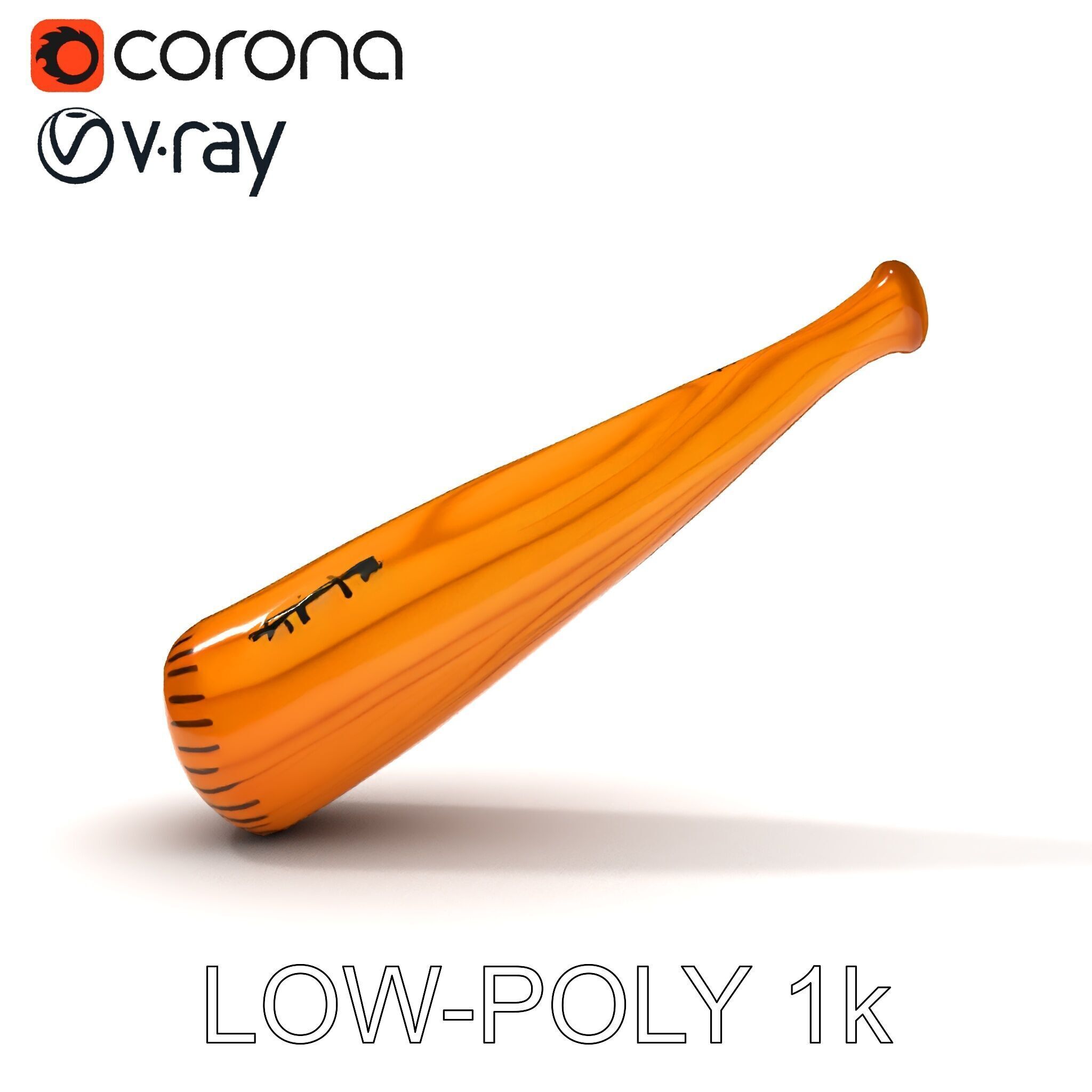 Baseball Bat D Model Pack for Games and Animation Low-poly 3D model_28