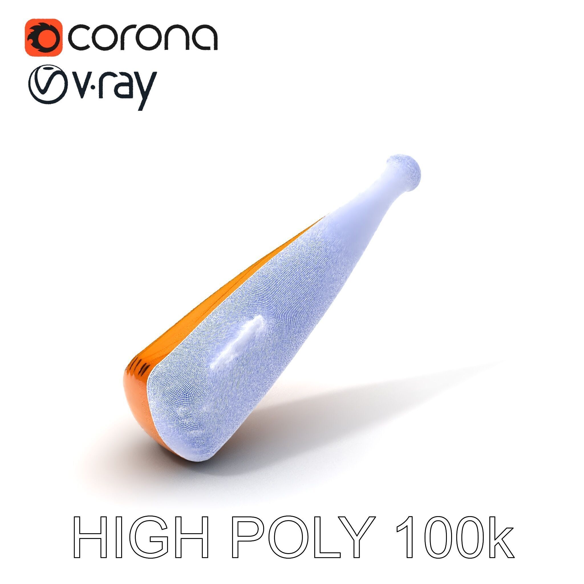 Baseball Bat D Model Pack for Games and Animation Low-poly 3D model_3