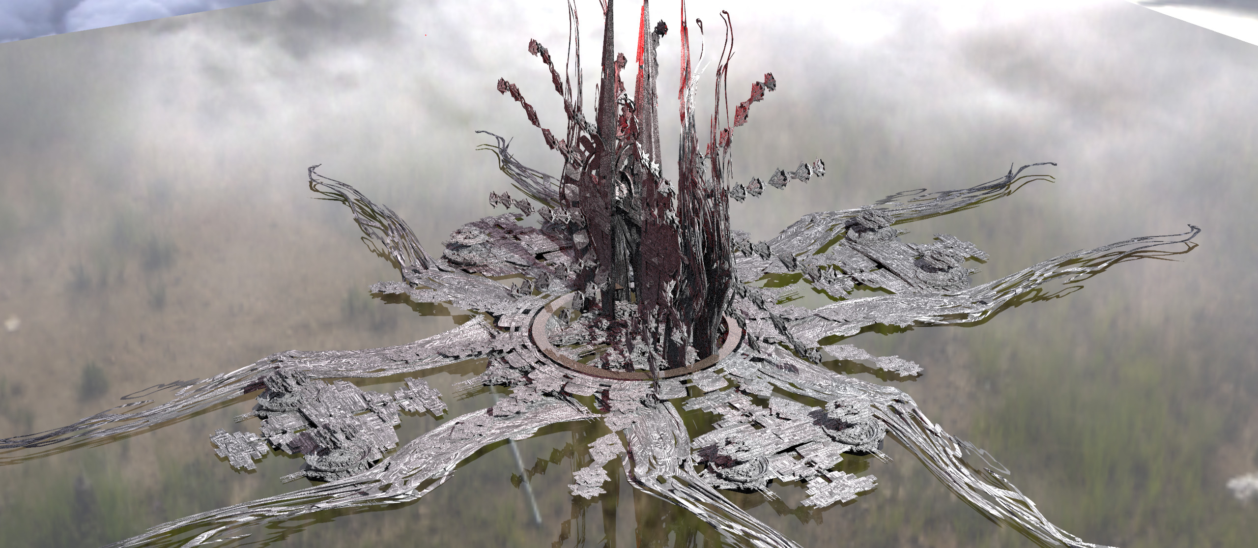 Electricity sea ocean Power Array  3D model_1