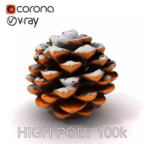 SnowDusted Pine Cone D Model Pack