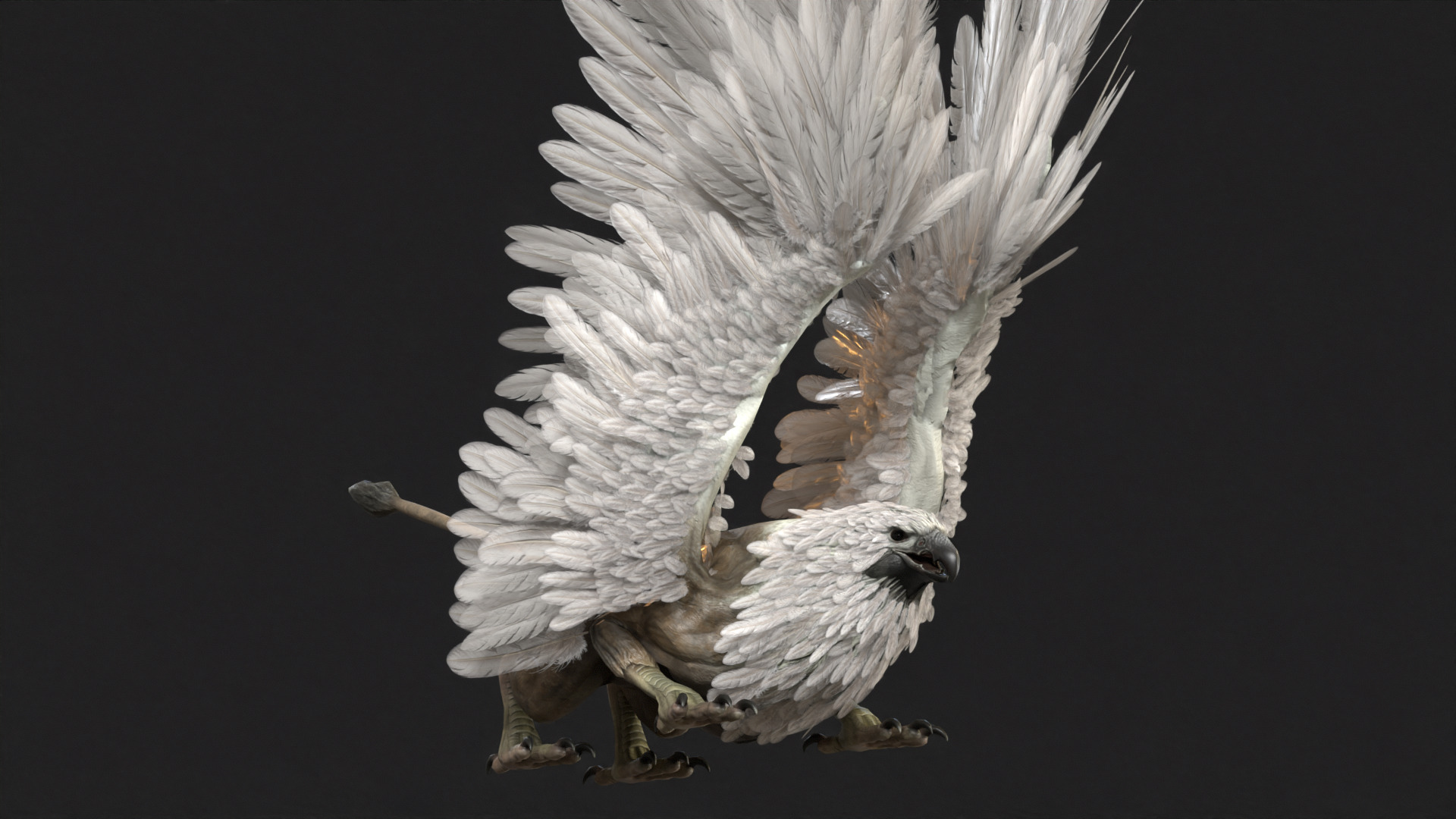 Griffon Low-poly 3D model_25