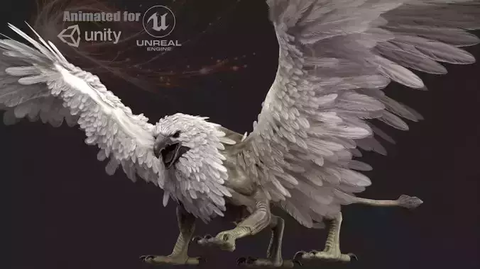 Griffon Low-poly 3D model