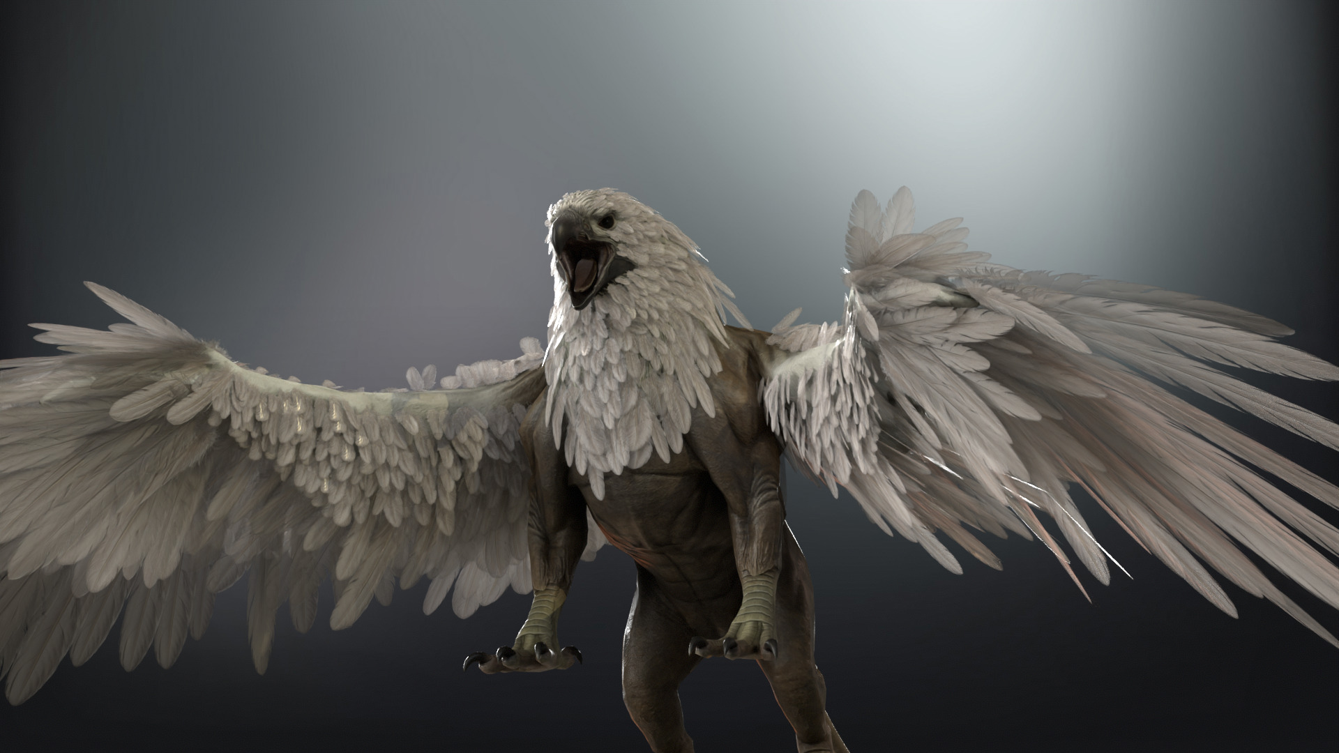 Griffon Low-poly 3D model_18